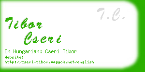 tibor cseri business card